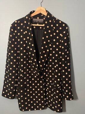 90s POLKA DOT Silk Blazer